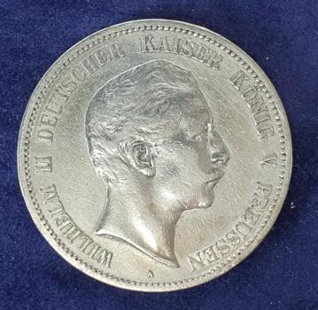 5 Mark Wilhelm II 1895 A, 900er Silbermünze