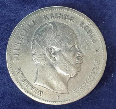 5 Mark Wilhelm 1876 B, 900er Silbermünze