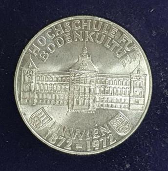 50 Schilling "100 Jahre Hochschule für Bodenkultur Wien" 1972, Österreich 900er Silbermünze