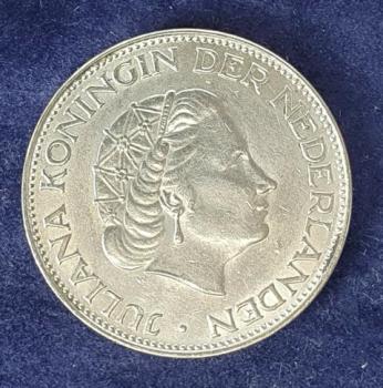 2 1/2 Gulden 1962, Königin Juliana, Niederlande, Silber 720
