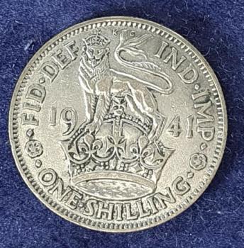 1 Schilling "George VI" 1941, Silber 500
