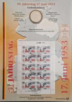 Numisblatt 03/2003 mit Gedenkmünze 10 EUR 50. Jahrestag 17. Juni 1953 925er Silber