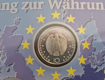 Preview: Numisblatt 01/2002 mit Gedenkmünze 10 EUR Einführung des Euro 925er Silber