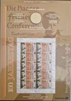 Numisblatt 05/2005 mit Gedenkmünze 10 EUR Bertha von Suttner 925er Silber