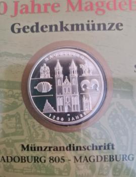 Preview: Numisblatt 04/2005 mit Gedenkmünze 10 EUR 1200 Jahre Magdeburg 925er Silber
