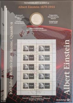 Numisblatt 03/2005 mit Gedenkmünze 10 EUR Albert Einstein 925er Silber