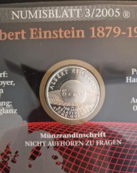Preview: Numisblatt 03/2005 mit Gedenkmünze 10 EUR Albert Einstein 925er Silber
