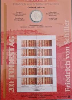 Numisblatt 02/2005 mit Gedenkmünze 10 EUR Friedrich von Schiller 925er Silber
