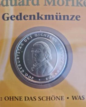 Preview: Numisblatt 04/2004 mit Gedenkmünze 10 EUR Eduard Mörike 925er Silber