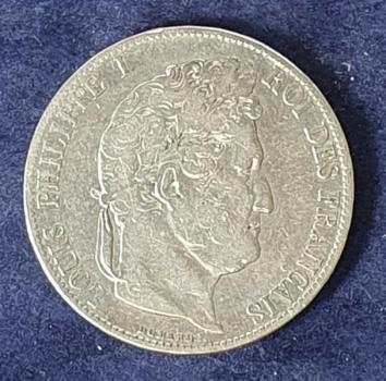 5 Francs 1847 Louis-Philippe I., Frankreich, 900er Silbermünze