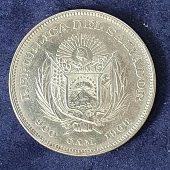 Preview: 1 Pesos 1908, El Salvador