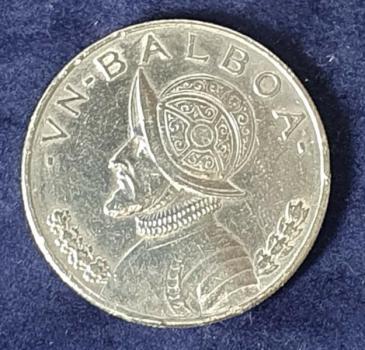 1 Balboa 1934, Panama, -Un Balboa- , Silber 900