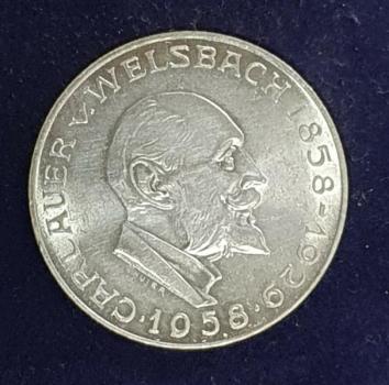 25 Schilling Österreich "Carl Auer v. Welsbach" 800er Silbermünze