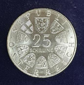 25 Schilling "50. Todestag von Carl Michael Ziehrer" 1972, Österreich 800er Silbermünze