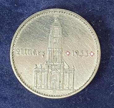 2 Reichsmark Drittes Reich "Garnisonskirche" 1934 aus 625er Silber