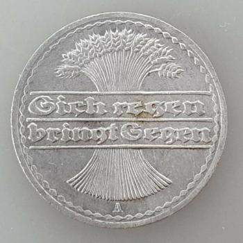 Preview: 50 Pfennig 1922 A aus Aluminium -Ähren- -Weimarer Republik-