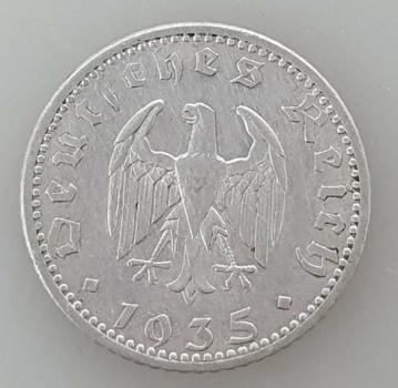50 Pfennig 1935 A aus Aluminium -Drittes Reich-