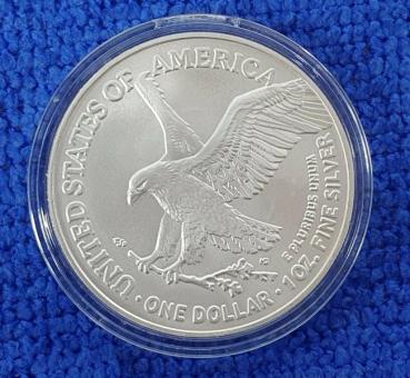 1 oz American Eagle 2022, USA, 999er Silber - Matt Relief
