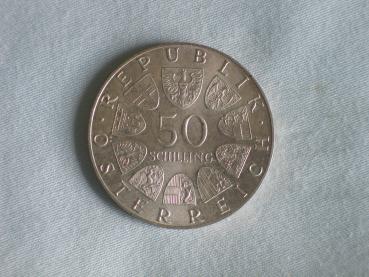 Preview: 50 Schilling Österreich "Wiener Gartenschau", 640er Silbermünze