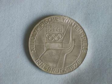 100 Schilling Österreich "XII Olympische Winterspiele", 640er Silbermünze