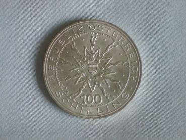 Preview: 100 Schilling Österreich "700 Jahrestag der Schlacht Dürnkrut", 640er Silbermünze