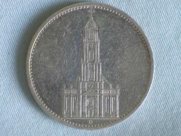 5 Reichsmark Drittes Reich "Garnisonskirche" 1934 D aus 900er Silber