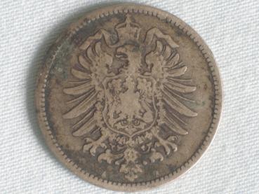 1 Mark Kaiserreich 1876 A aus 900er Silber