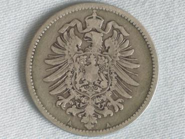 1 Mark Kaiserreich 1875 A aus 900er Silber