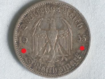 Preview: 5 Reichsmark "Garnisonskirche" III Reich 1935 A aus 900er Silber