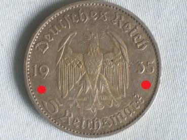 Preview: 5 Reichsmark "Garnisonskirche" III Reich 1935 E aus 900er Silber