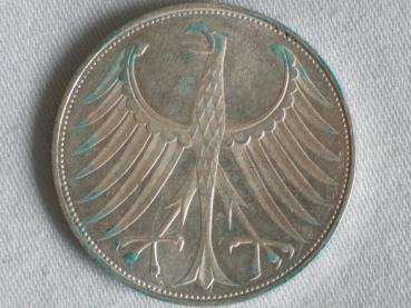 Preview: 5 DM Silberadler aus 625er Silber 1974 G