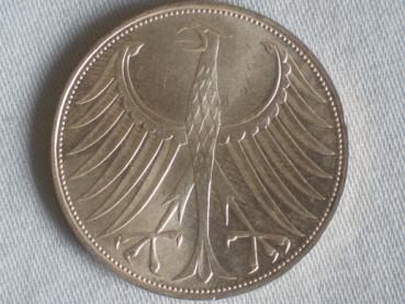 5 DM Silberadler aus 625er Silber 1974 D