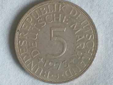 5 DM Silberadler aus 625er Silber 1973 J