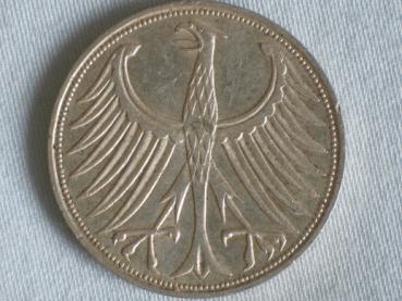5 DM Silberadler aus 625er Silber 1973 J