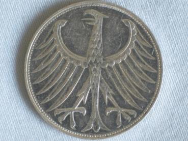 5 DM Silberadler aus 625er Silber 1971 G