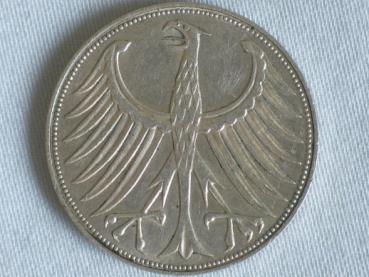B621 "Silberadler" 5 DM aus 625er Silber 1969 D
