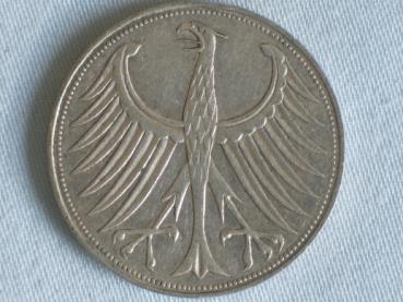 Preview: 5 DM Silberadler aus 625er Silber 1964 D