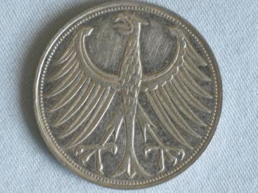 Preview: 5 DM Silberadler aus 625er Silber 1963 D