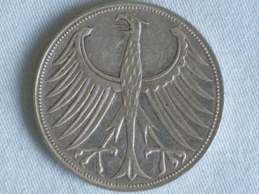 5 DM Silberadler aus 625er Silber 1959 G