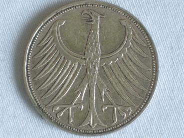 Preview: 5 DM Silberadler aus 625er Silber 1959 D