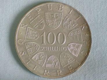 100 Schilling Österreich "Bregenz", 640er Silbermünze KM# 2945
