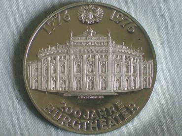 100 Schilling Österreich "200 Jahre Burgtheater", 640er Silbermünze KM# 2930