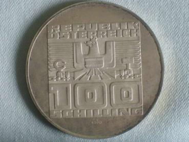 100 Schilling Österreich "1100 Jahre Villach", 640er Silbermünze