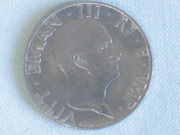 Preview: 50 Centesimi 1942, "Vittorio Emanuele III", Italien aus Edelstahl