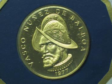 100 Balboas 1977, Panama, Franklin Mint in OVP mit Zertifikat