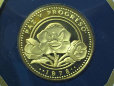 100 Balboas 1978, Panama, Franklin Mint in OVP mit Zertifikat