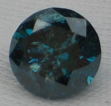 Blauer Diamant im Brillantschliff mit 0.50 ct, I2 mit kleinem Delgrey-Diamond Report