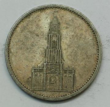 5 Reichsmark "Garnisonskirche" III Reich 1934 A aus 900er Silber