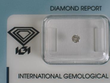 Diamant im Brillantschliff 0.14 ct / SI2 / D / Good / mit IGI Report