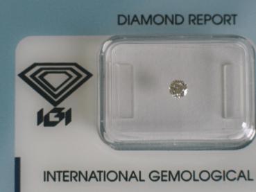 Diamant im Brillantschliff 0.17 ct / VS1 / J / Good / mit IGI Report